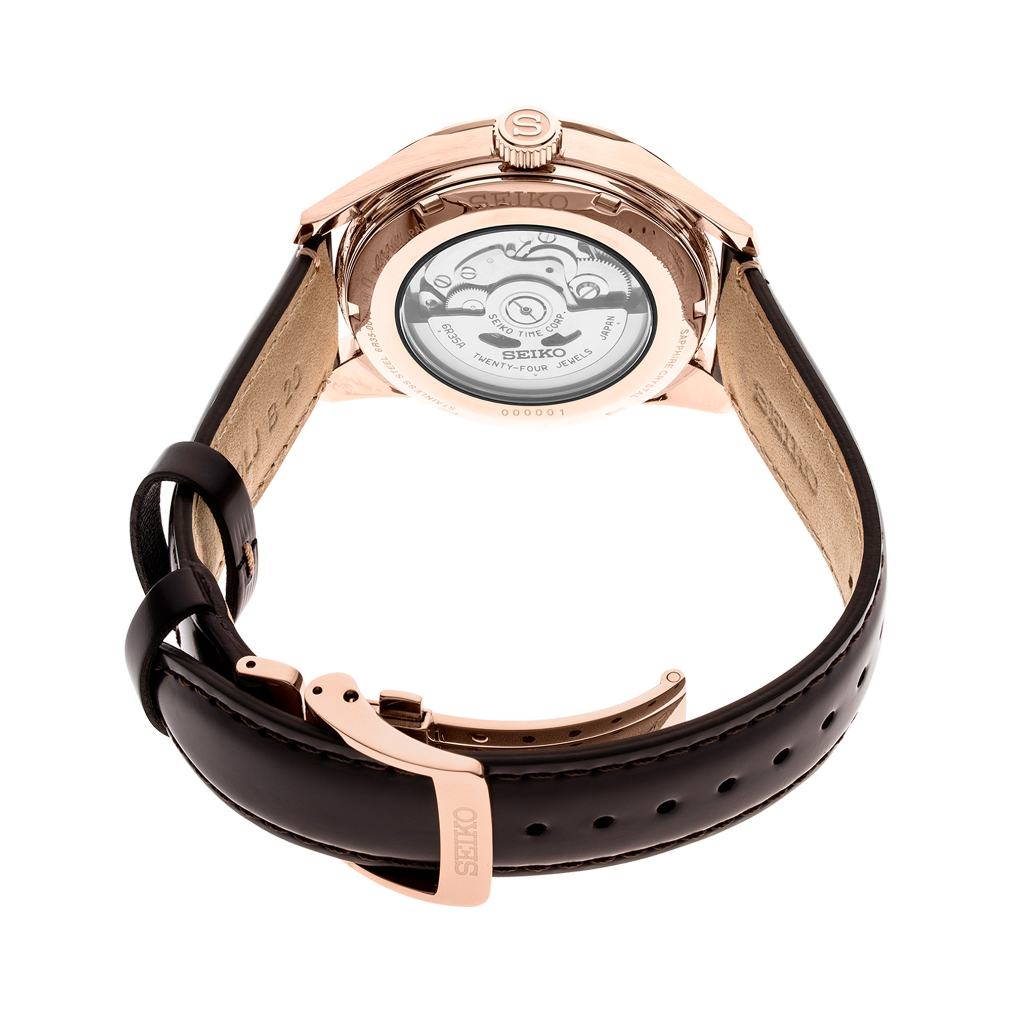 Seiko presage clearance automatic rose gold